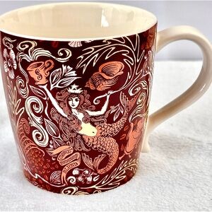Starbucks 2009 Siren Mermaid New Bone China Coffee Mug EUC Seashells